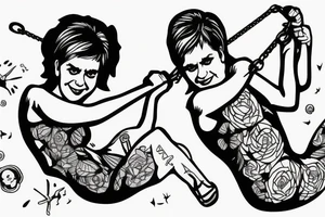 nicola sturgeon swinging on a swing tattoo idea