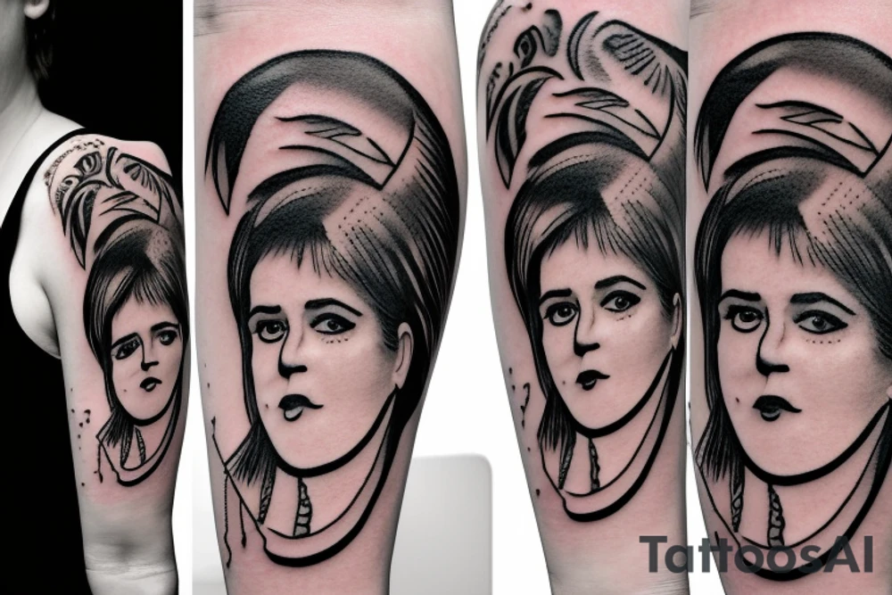 nicola sturgeon swinging on a swing tattoo idea