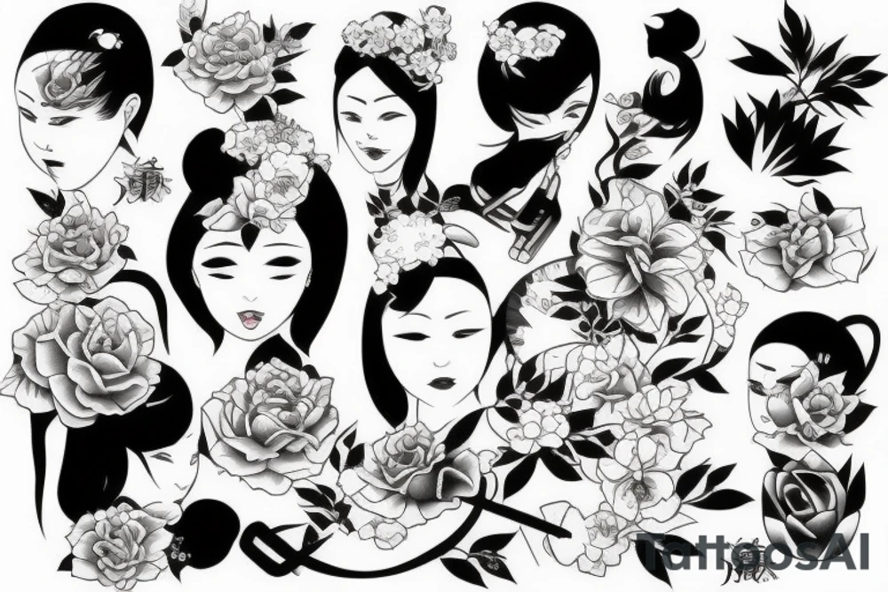 lovely cool japanese tattoo idea