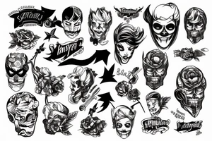 Black harley motorcycle sleeve tattoo idea