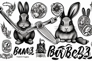 Bunny barbells tattoo idea