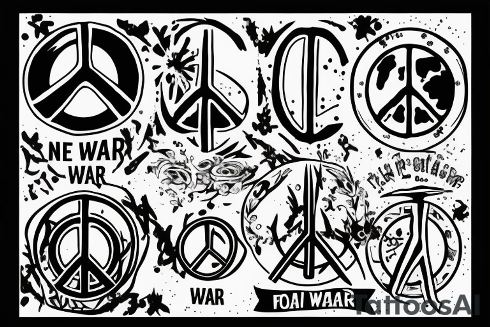 Peace.No.War tattoo idea