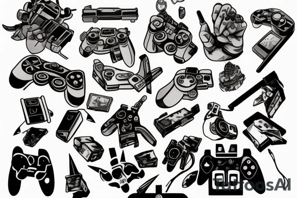 Video Games tattoo idea