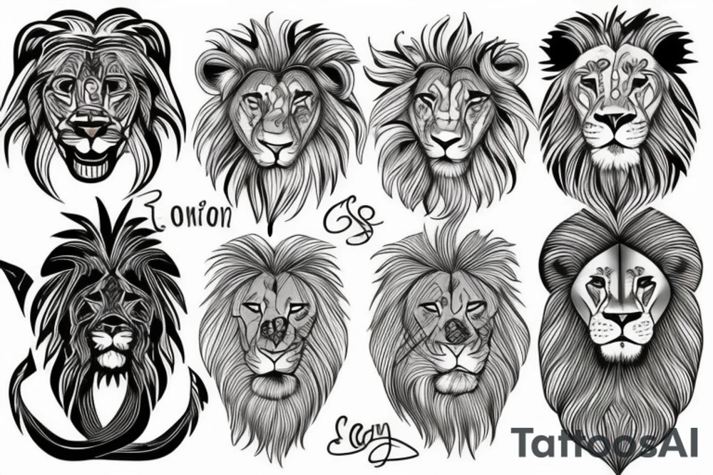 Un lion tattoo idea