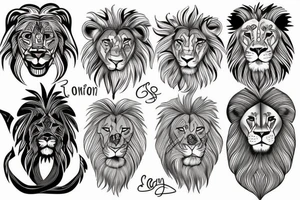 Un lion tattoo idea