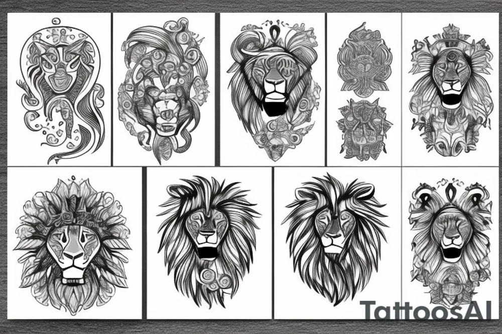 Un lion tattoo idea