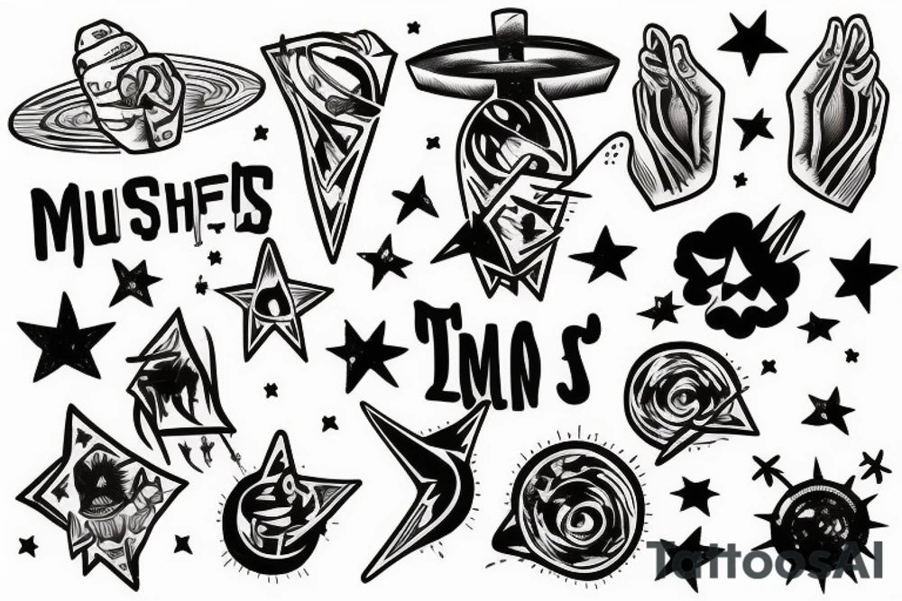 the city holds the man who reaches for the stars to freedom tattoo idea