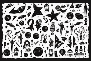 the city holds the man who reaches for the stars to freedom tattoo idea