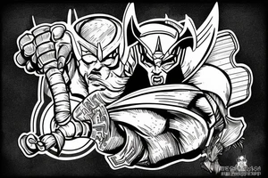 thor angry in one image tattoo idea