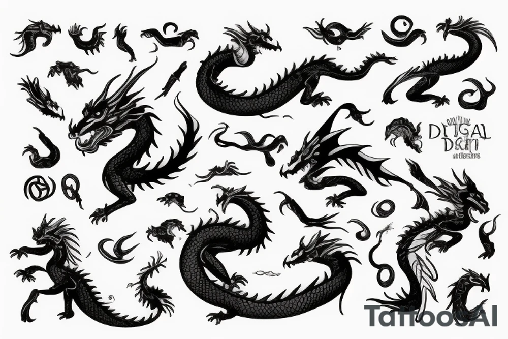 Esfera del dragon tattoo idea
