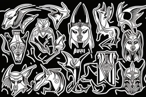 anubis cuidado un secreto tattoo idea