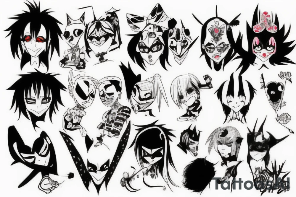 kiss tattoo idea