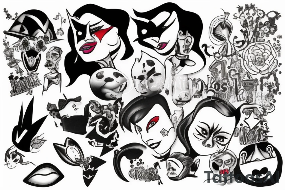 kiss tattoo idea