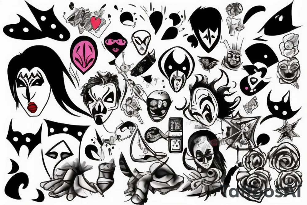 kiss tattoo idea