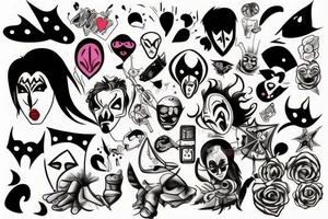 kiss tattoo idea