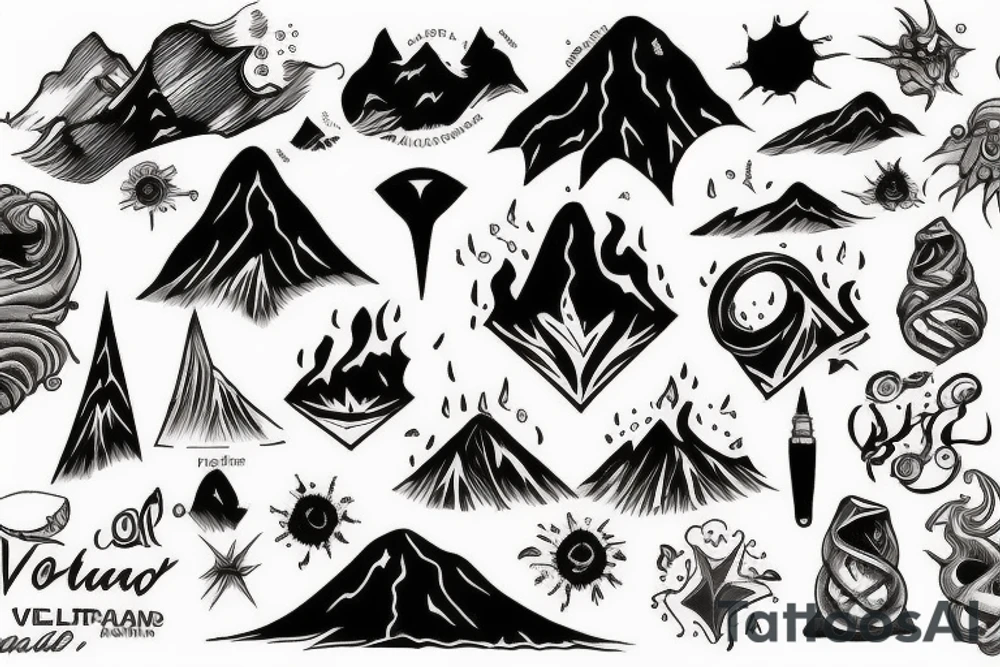 volcano tattoo idea