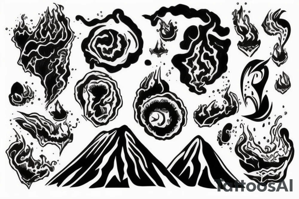 volcano tattoo idea