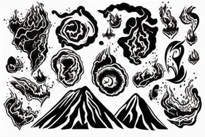 volcano tattoo idea