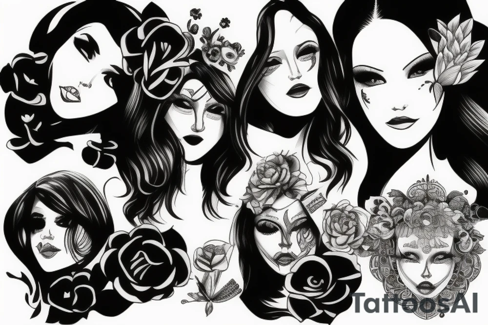 women tattooes in one image tattoo idea