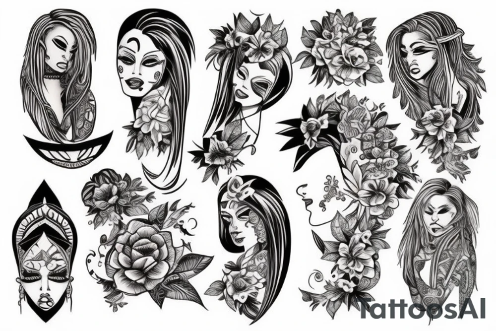 women tattooes in one image tattoo idea