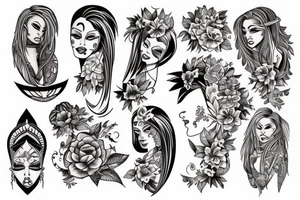 women tattooes in one image tattoo idea