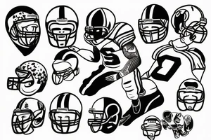 a football player tattoo idea