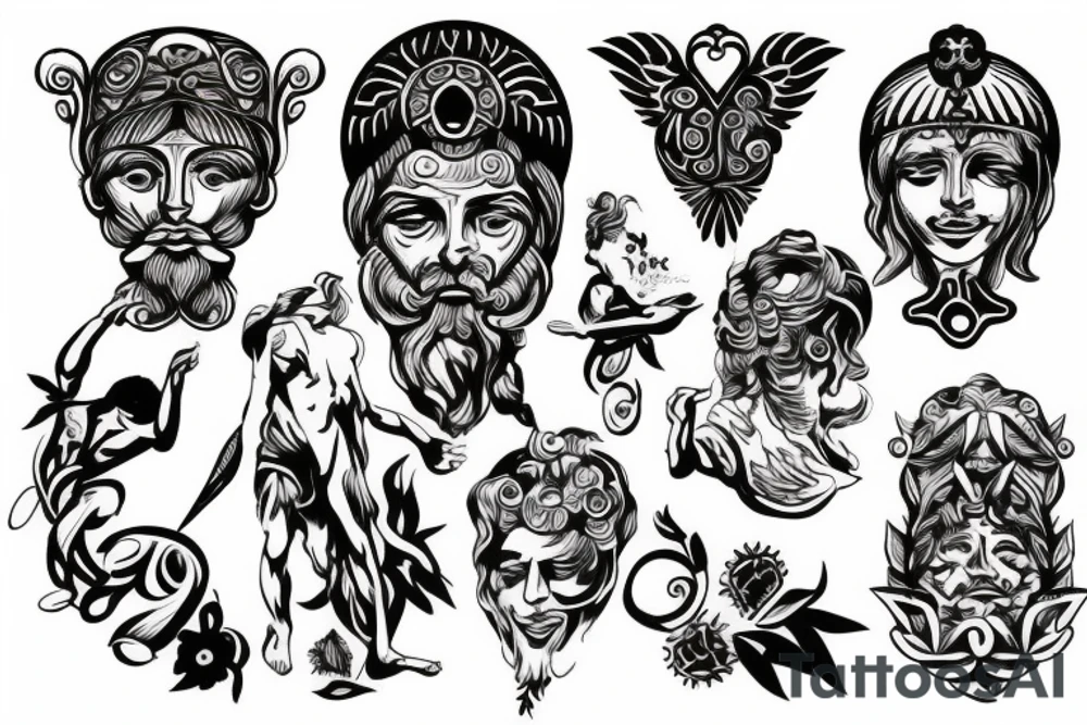 Greek god tattoo idea