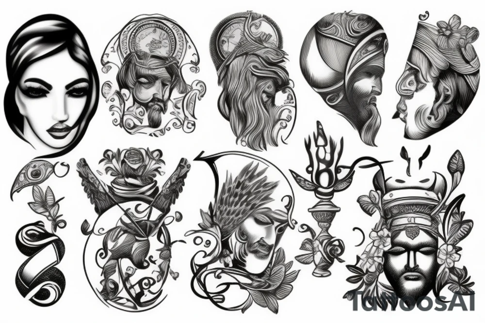 Greek god tattoo idea