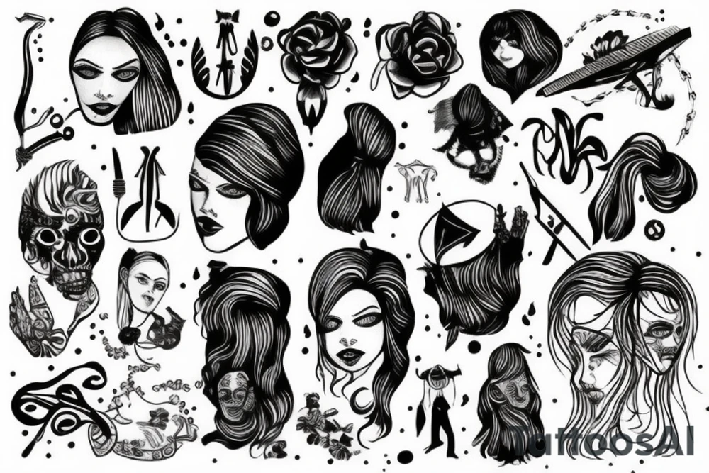 scandinavian militant girl tattoo idea