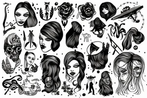 scandinavian militant girl tattoo idea