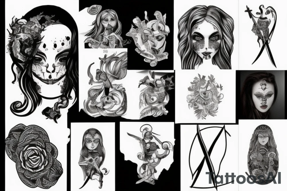 scandinavian militant girl tattoo idea