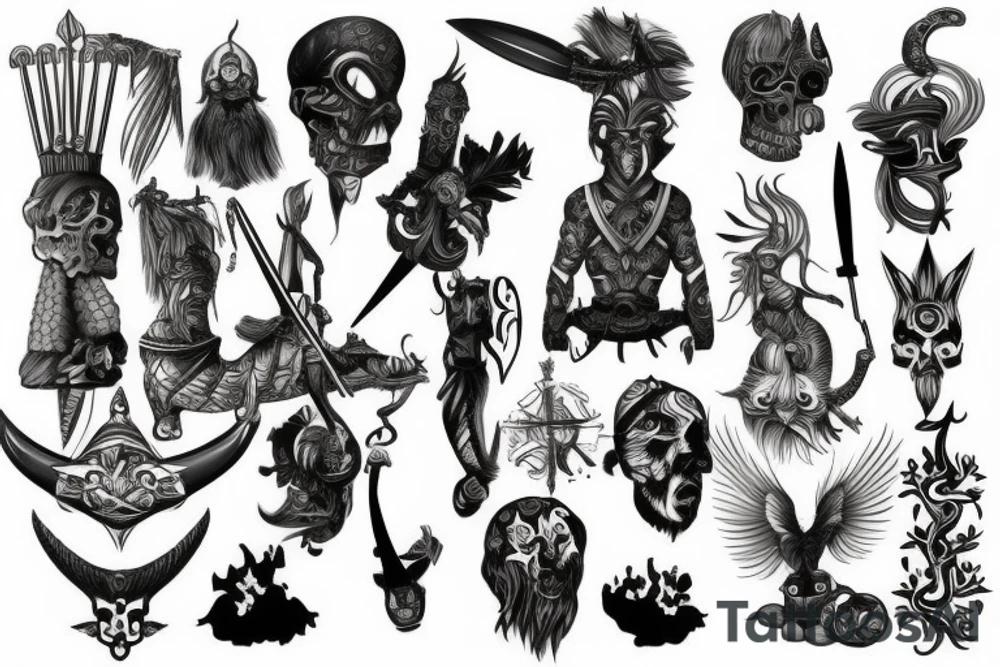 scandinavian warrior tattoo idea