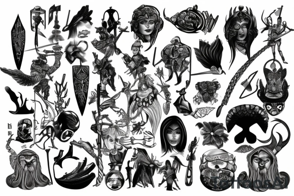 scandinavian warrior tattoo idea