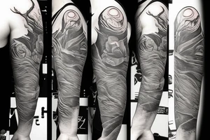 knife in stone tattoo idea
