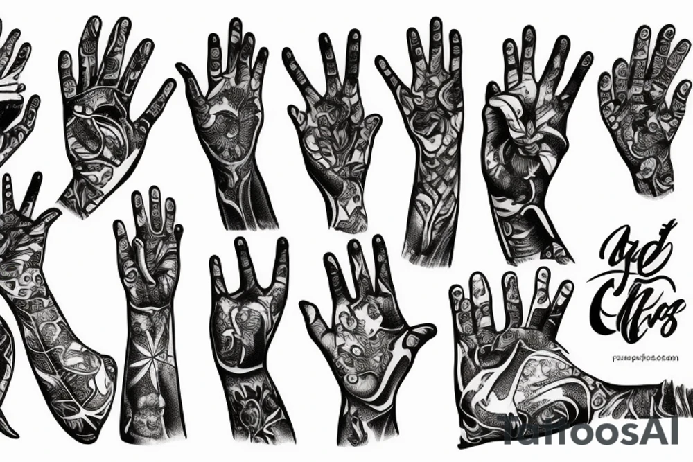 fingers tattoos tattoo idea