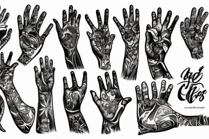 fingers tattoos tattoo idea