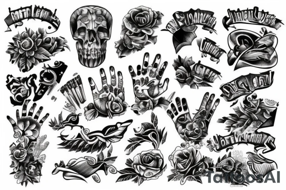 fingers tattoos tattoo idea