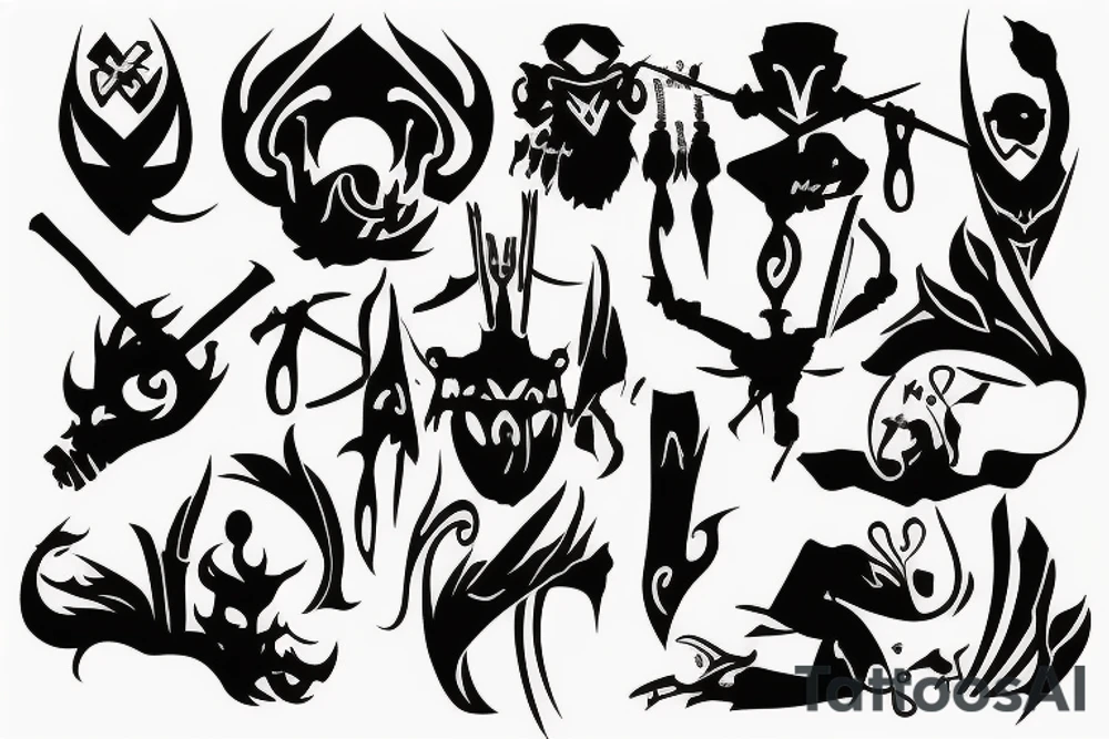simple warrior tattoo idea