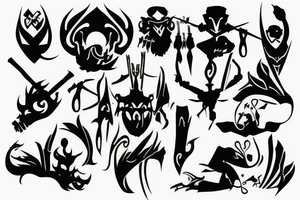 simple warrior tattoo idea