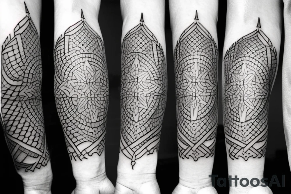 simple warrior tattoo idea
