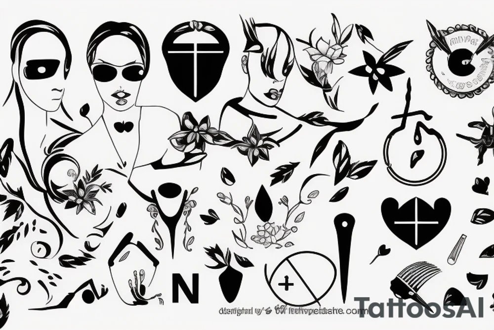 basic symbols for girls tattoo idea