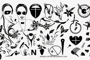 basic symbols for girls tattoo idea