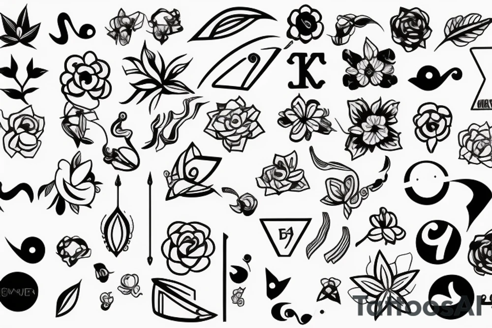 basic symbols for girls tattoo idea