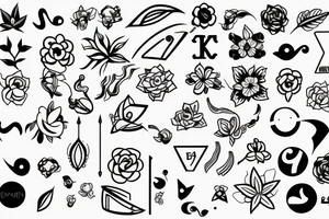 basic symbols for girls tattoo idea