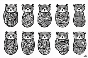 Pair of otters tattoo idea