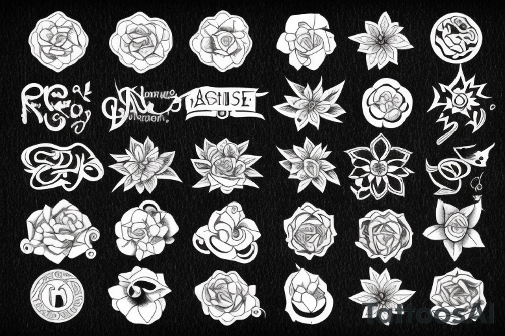 basic symbols for girls tattoo idea