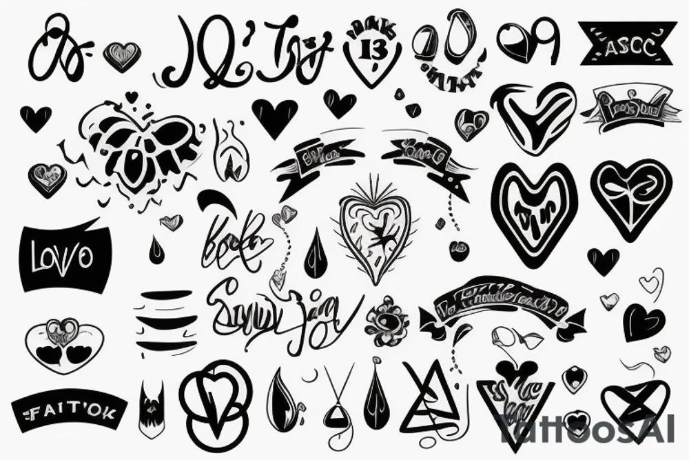 basic symbols that shows love tattoo idea