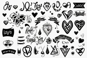 basic symbols that shows love tattoo idea