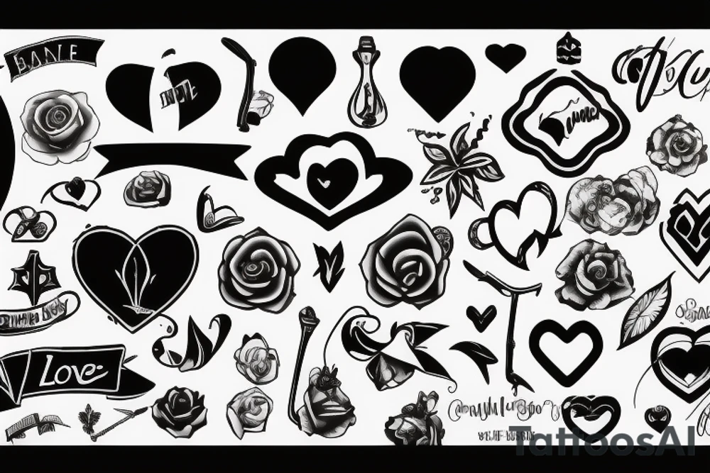 basic symbols that shows love tattoo idea