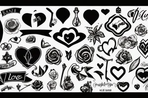 basic symbols that shows love tattoo idea